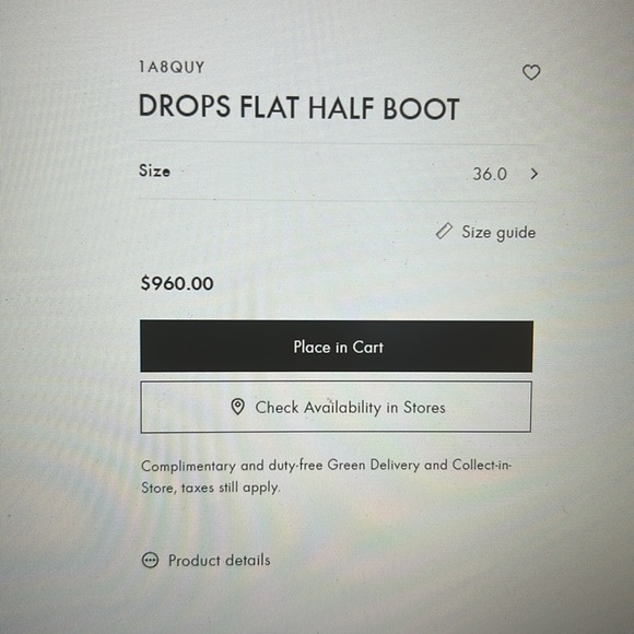 LOUIS VUITTON Drops Flat Half Rain Boot - Picture 2 of 6